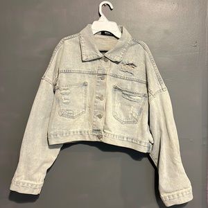 rhinestone fringe denim jacket